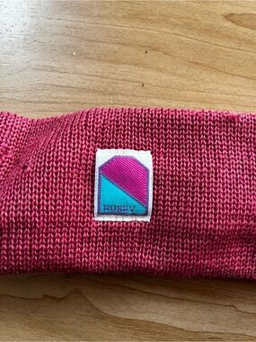 Knit Pink Husky wool headband made in Finland